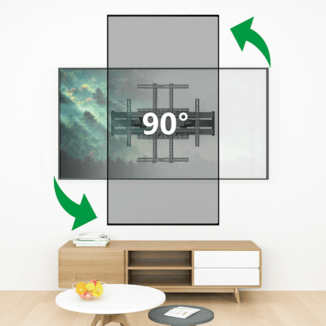 XTRARM Cratos 100 cm double rotation VESA 600 TV - Support TV mural Noir