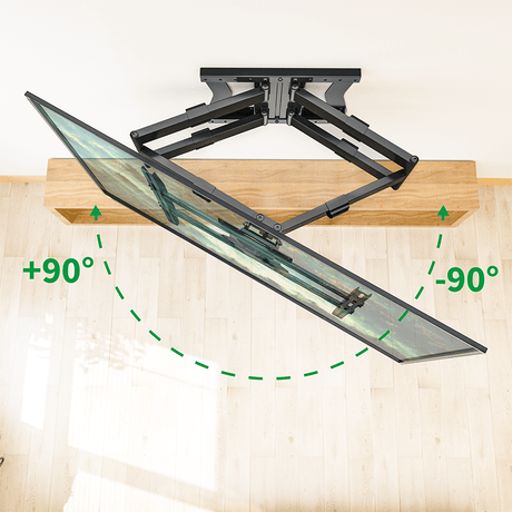 XTRARM Cratos 100 cm double rotation VESA 600 TV - Support TV mural Noir