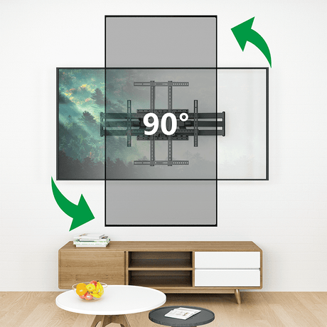 XTRARM Cratos 120 cm double rotation VESA 600 TV - Support TV mural Noir