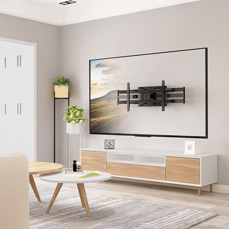 XTRARM Cratos 120 cm double rotation VESA 600 TV - Support TV mural Noir