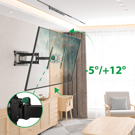 XTRARM Cratos 80 cm double Rotation VESA 600 - Support mural TV Noir