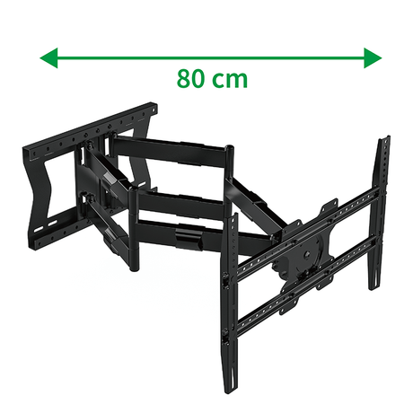 XTRARM Cratos 80 cm double Rotation VESA 600 - Support mural TV Noir